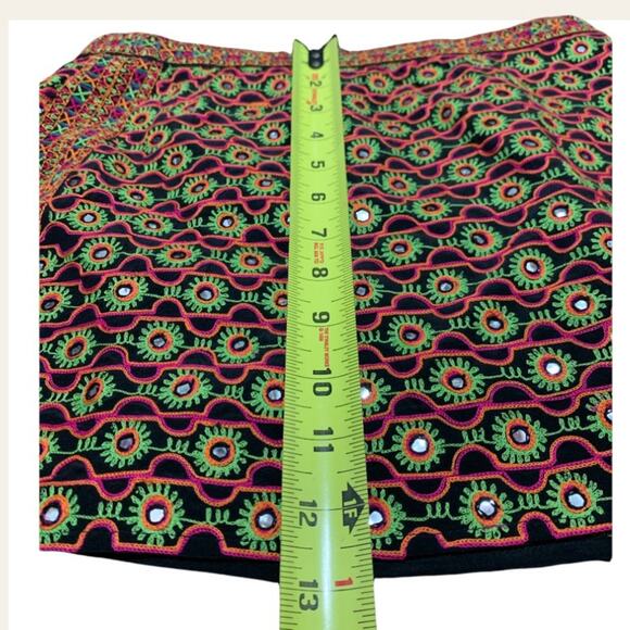 GRYPHON New York Black Floral Neon Silk Mini Skirt Size XS - Picture 8 of 8